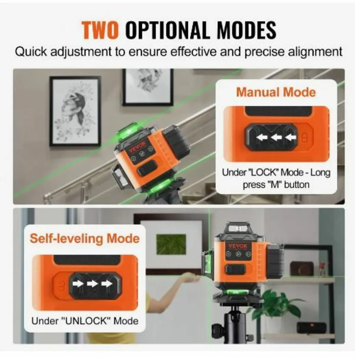 Laser Level 3048 cm Green Cross Line - Image 3