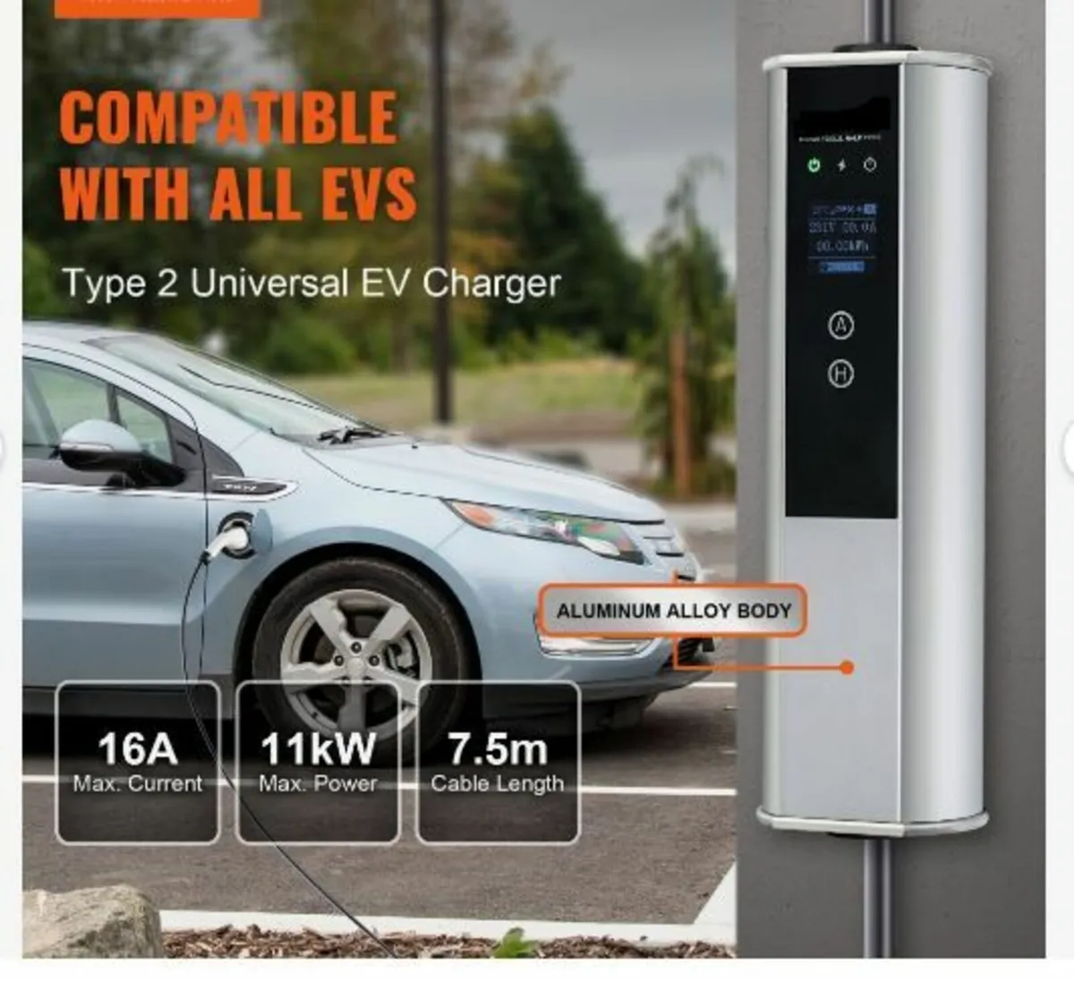 Portable EV Charger Type 2, 16A 3.68 kW/11 kW - Image 2