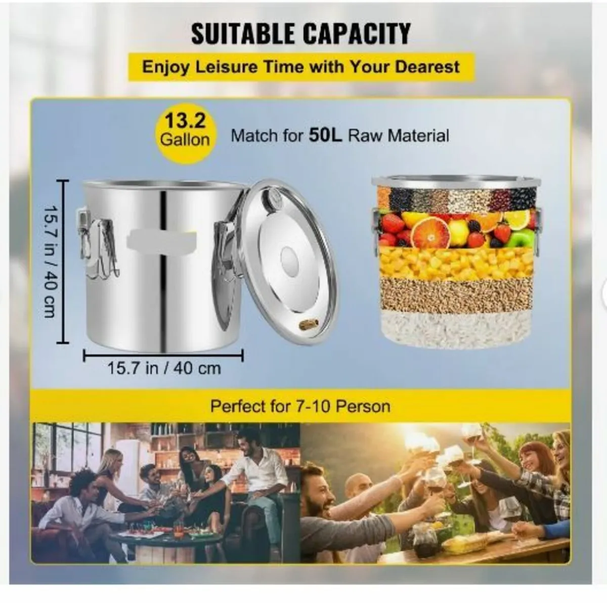 Alcohol Still, 50L SUS Water Alcohol Distiller - Image 2