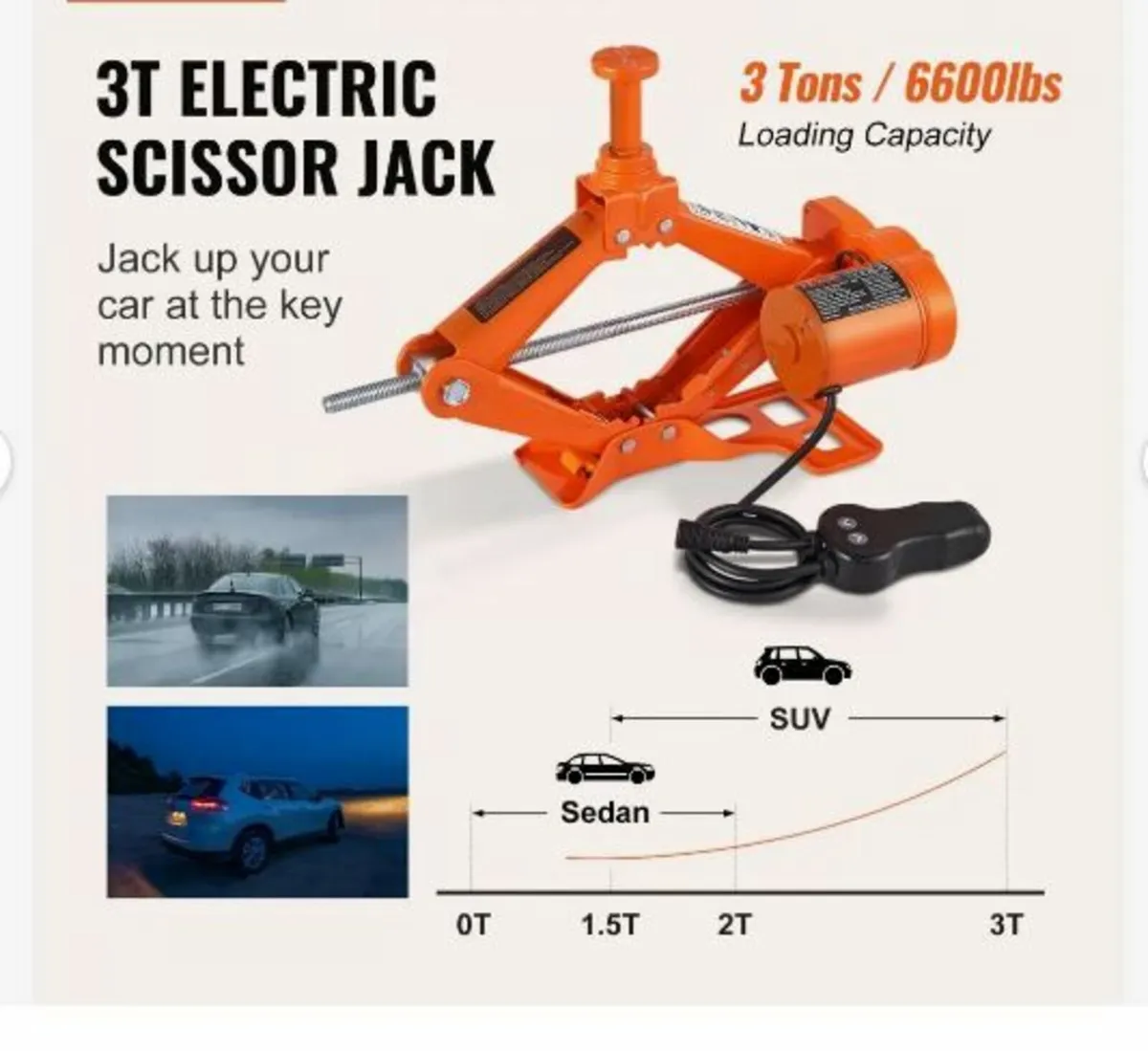 Electric Car Jack Floor Jack 3 Ton - Image 3