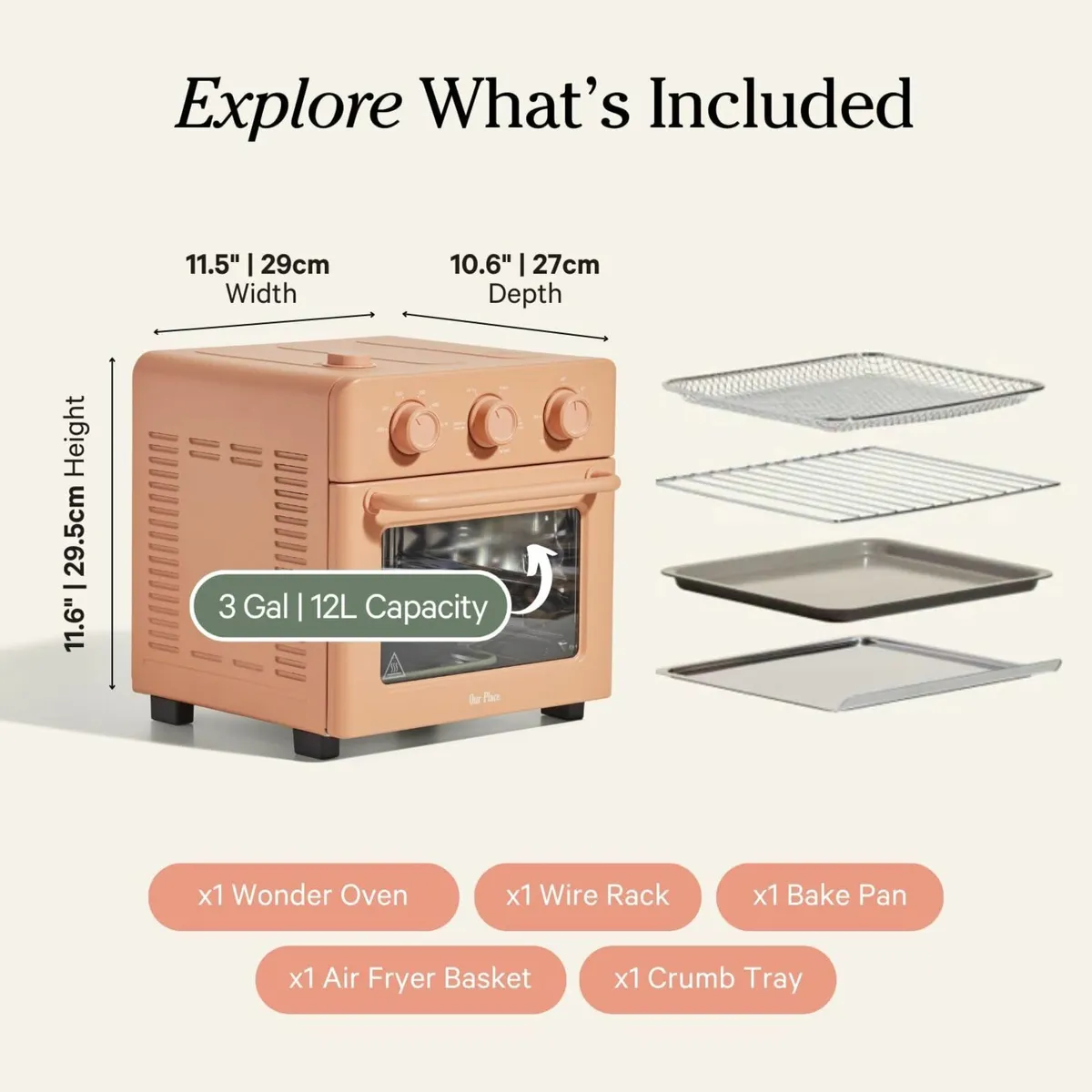 Wonder Oven 6-in-1 Air Fryer Toaster with Steam - Image 2