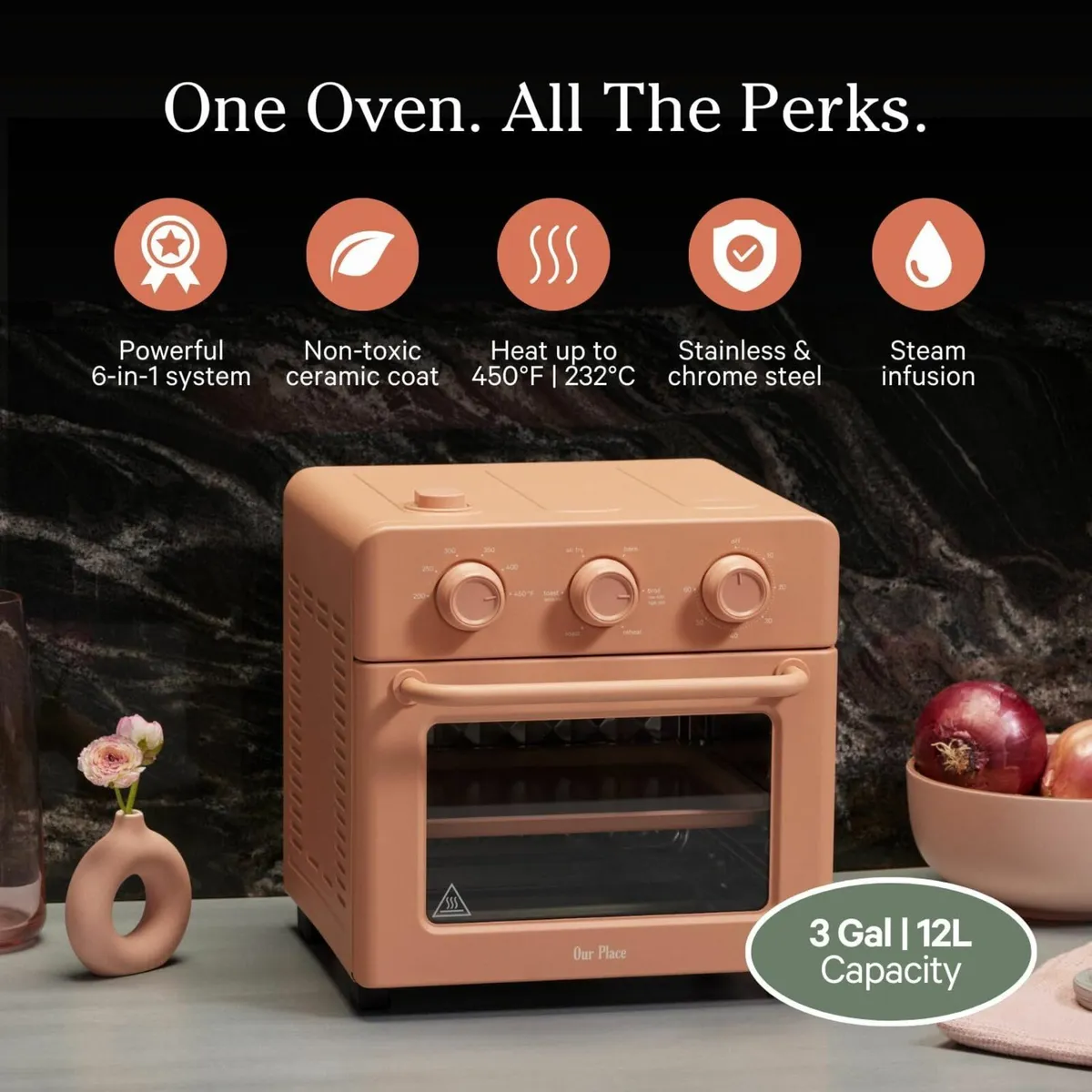 Wonder Oven 6-in-1 Air Fryer Toaster with Steam - Image 3