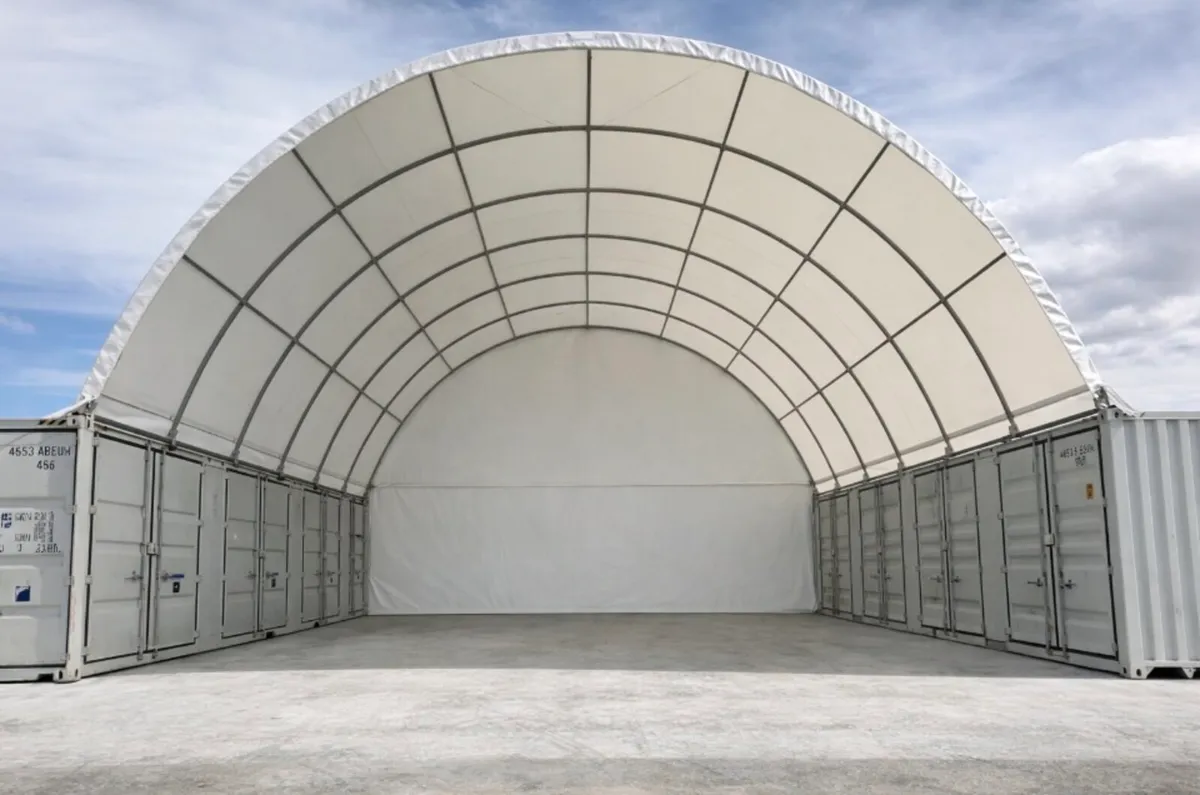 C4040E Container Shelter -Enclosed back wall - Image 1