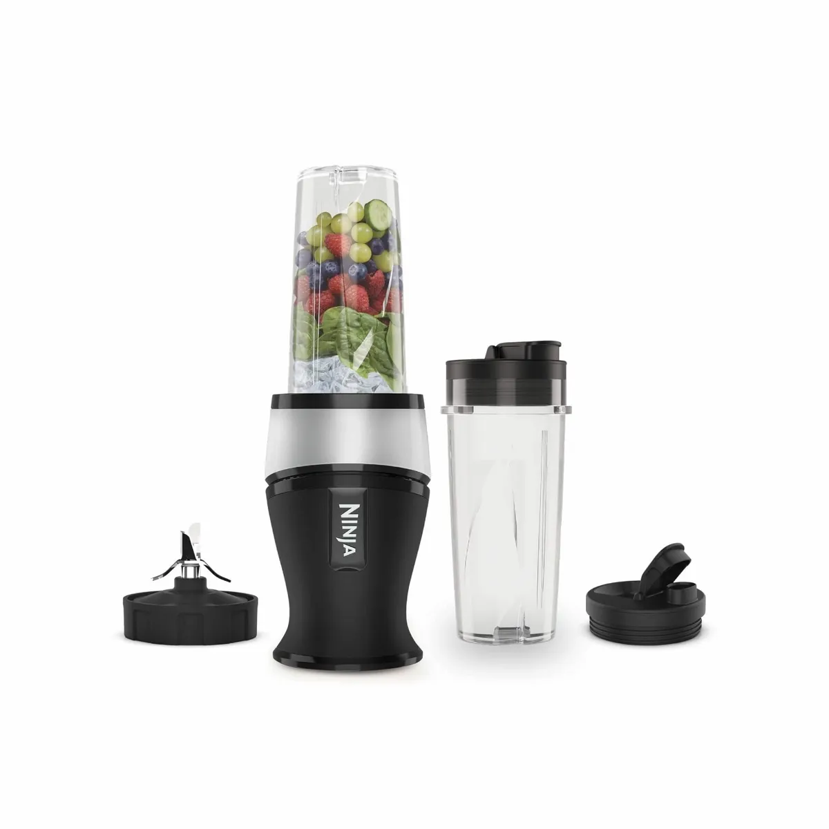 700W Slim Blender Smoothie Maker 2x 470ml Cups - Image 1