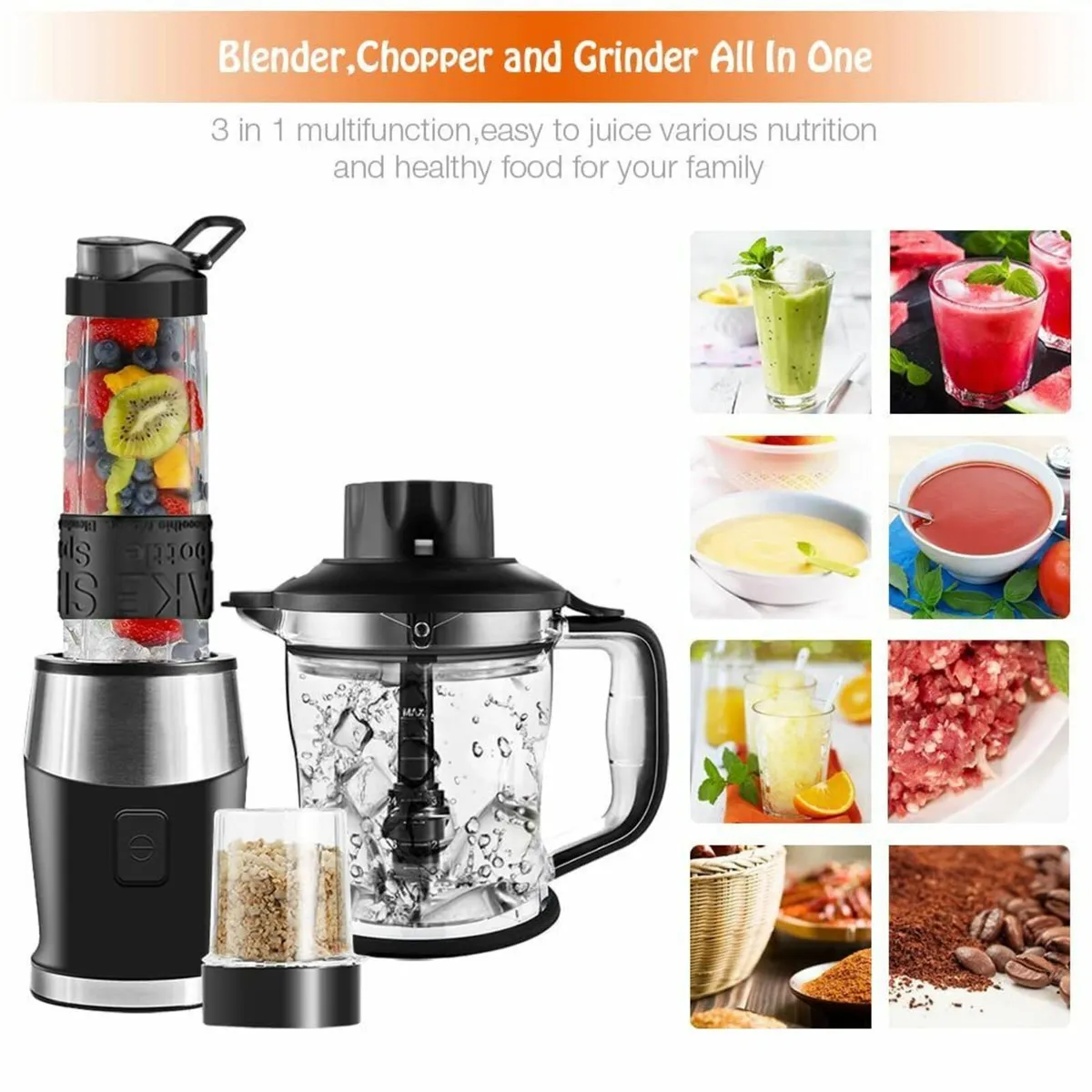 Blender Smoothie Maker 700W Portable Food Chopper - Image 3