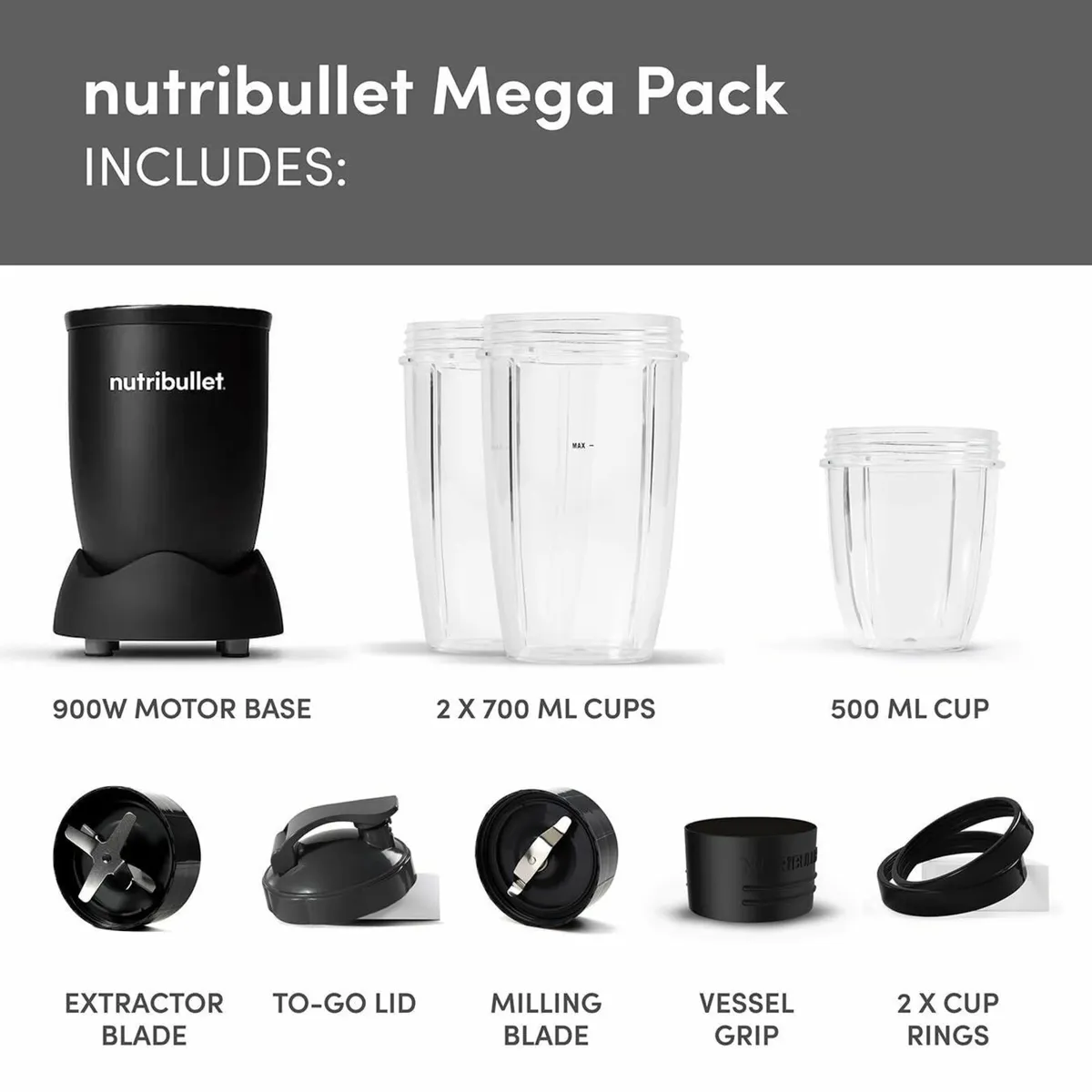 Mega Pack with 900W Blender 9 Accessories - Extra - Image 4