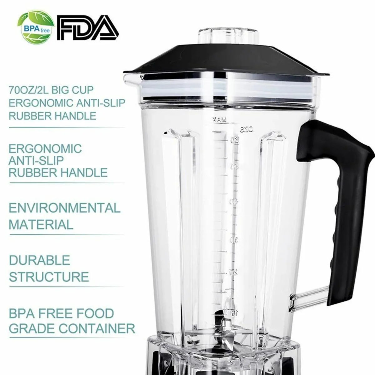 Professional Countertop Blender 2200W High Power - Image 3