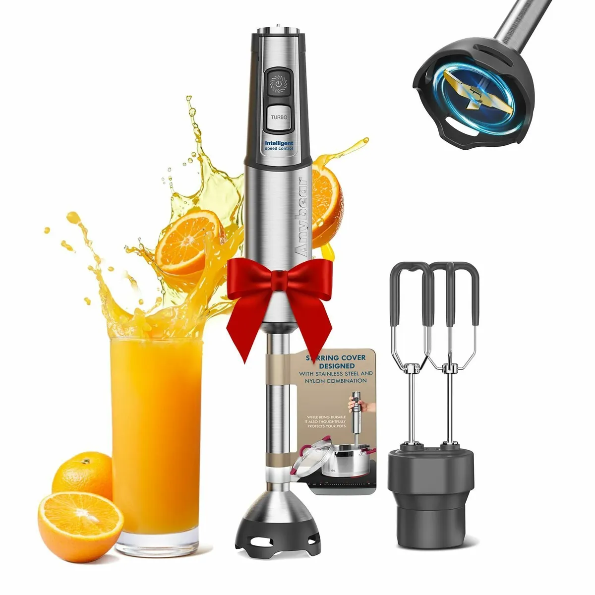 Immersion Blender 1100W 2-in-1 Hand Held with - Image 1