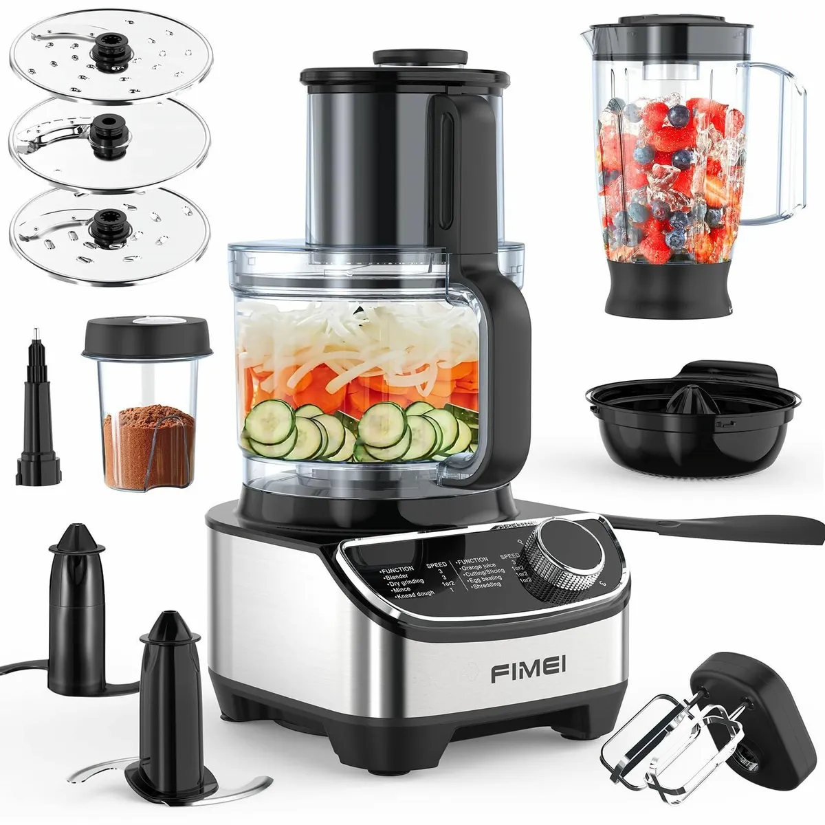 Multifunctional Food Processor 1300W 3 Speeds and - Image 1