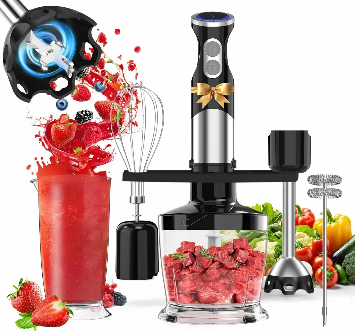 Electric Stick Hand Blender Handheld - 1100W - Image 1