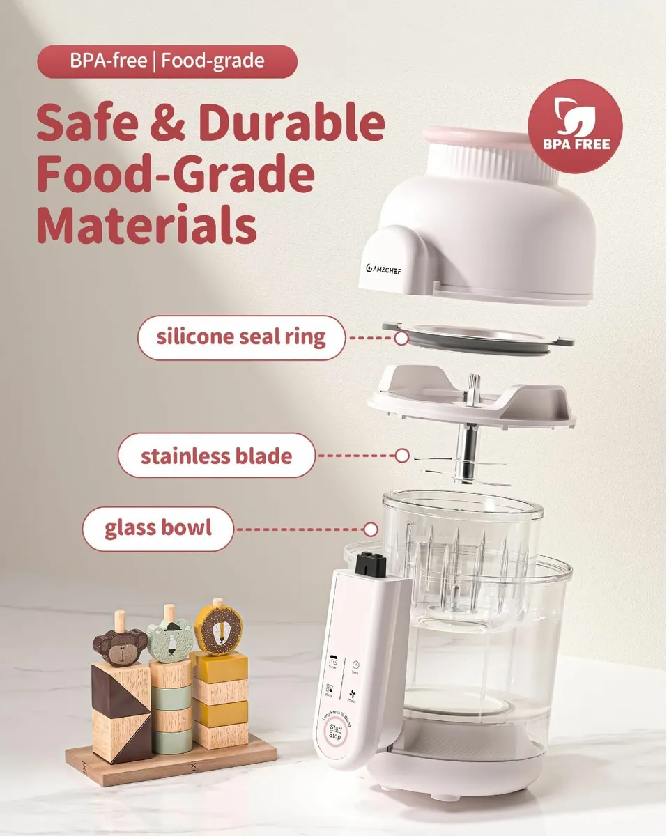 6-in-1 Baby Food Maker with Auto Steam Blend - Image 4