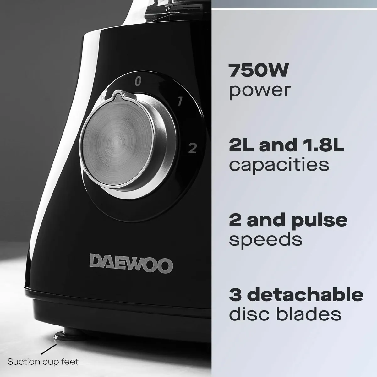 SDA2100 750W Plastic Compact Food Processor with - Image 4