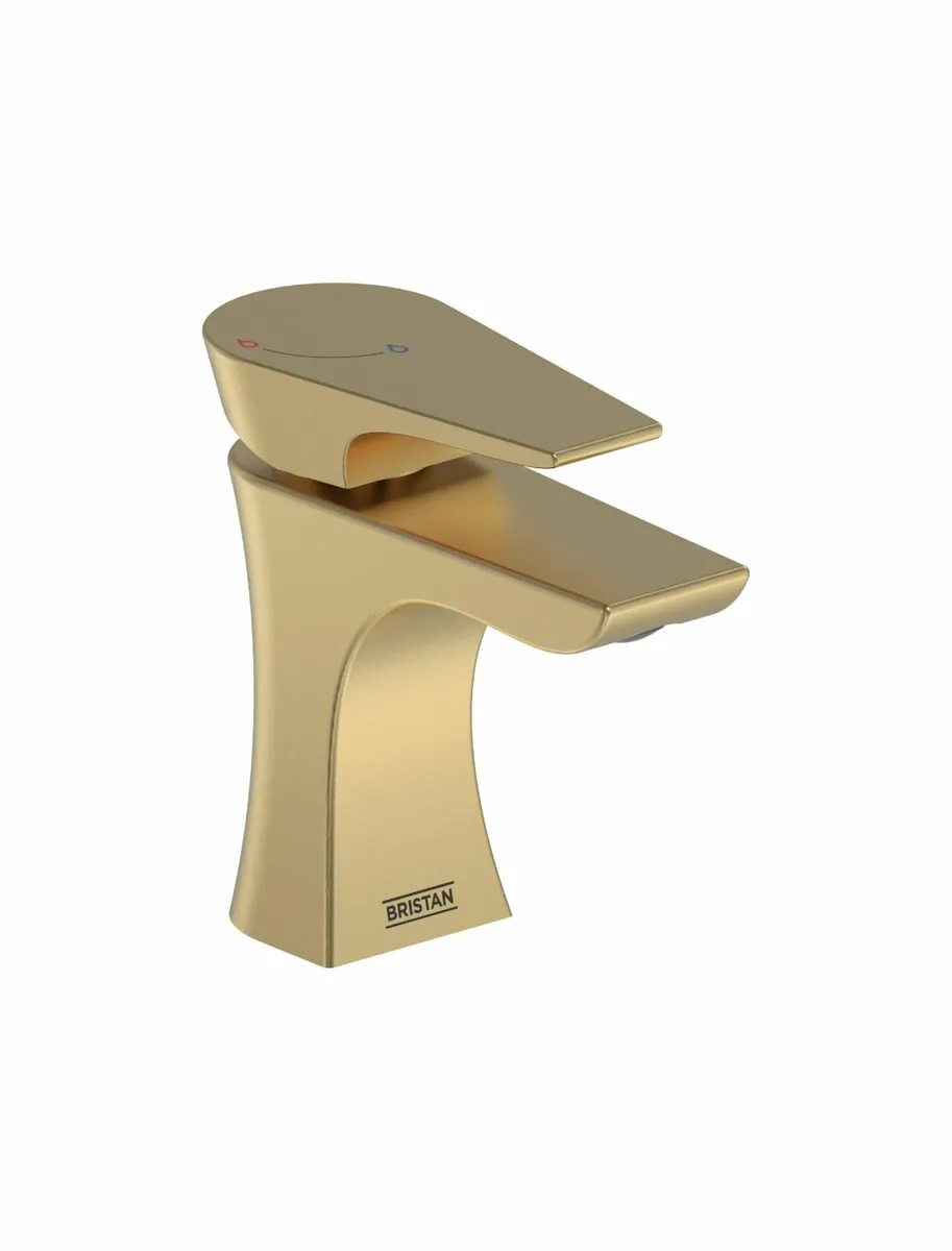 Hourglass Eco Start Bathroom Basin Mixer Brushed - Image 1