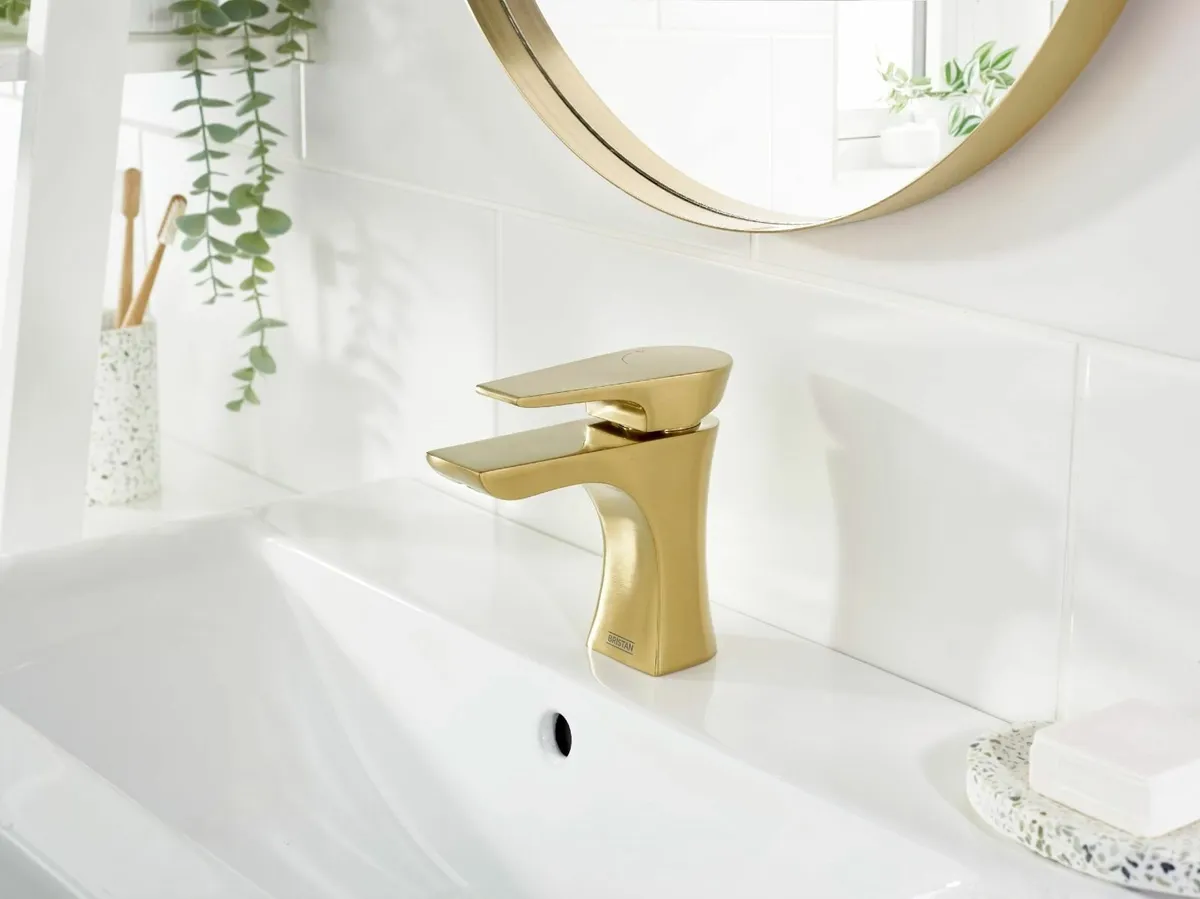 Hourglass Eco Start Bathroom Basin Mixer Brushed - Image 2