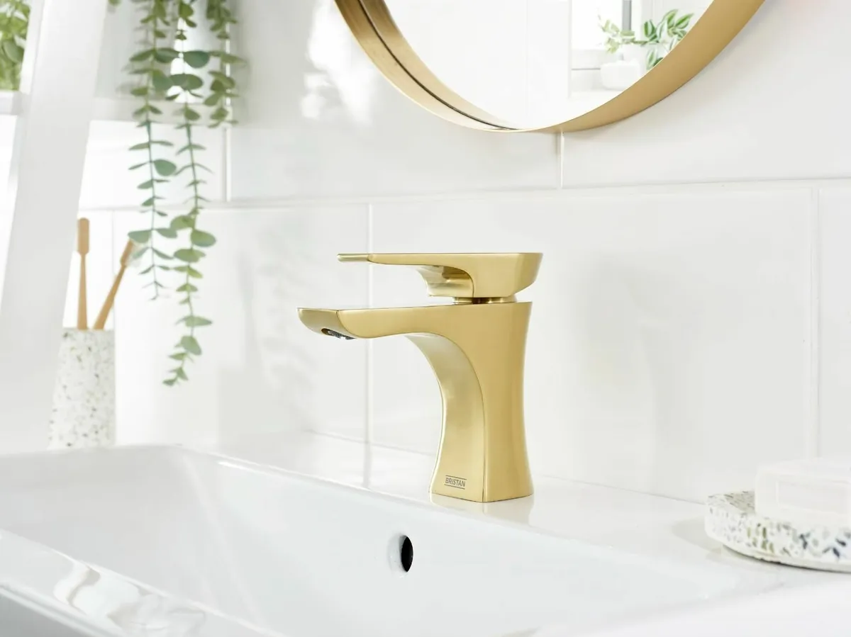 Hourglass Eco Start Bathroom Basin Mixer Brushed - Image 4