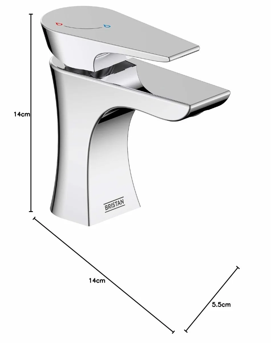 Hourglass Eco Start Bathroom Basin Mixer Chrome - Image 2