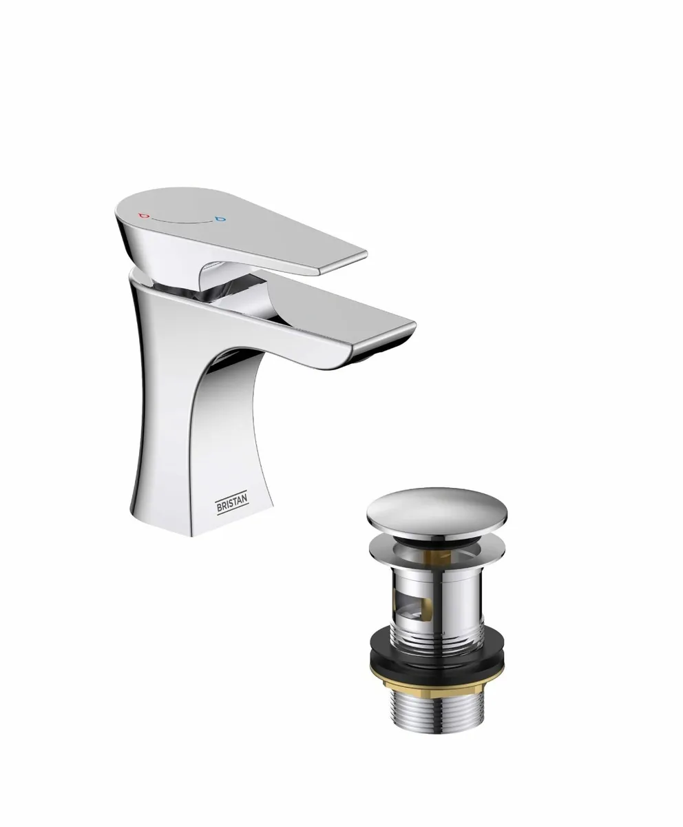 Hourglass Eco Start Bathroom Basin Mixer Chrome - Image 3