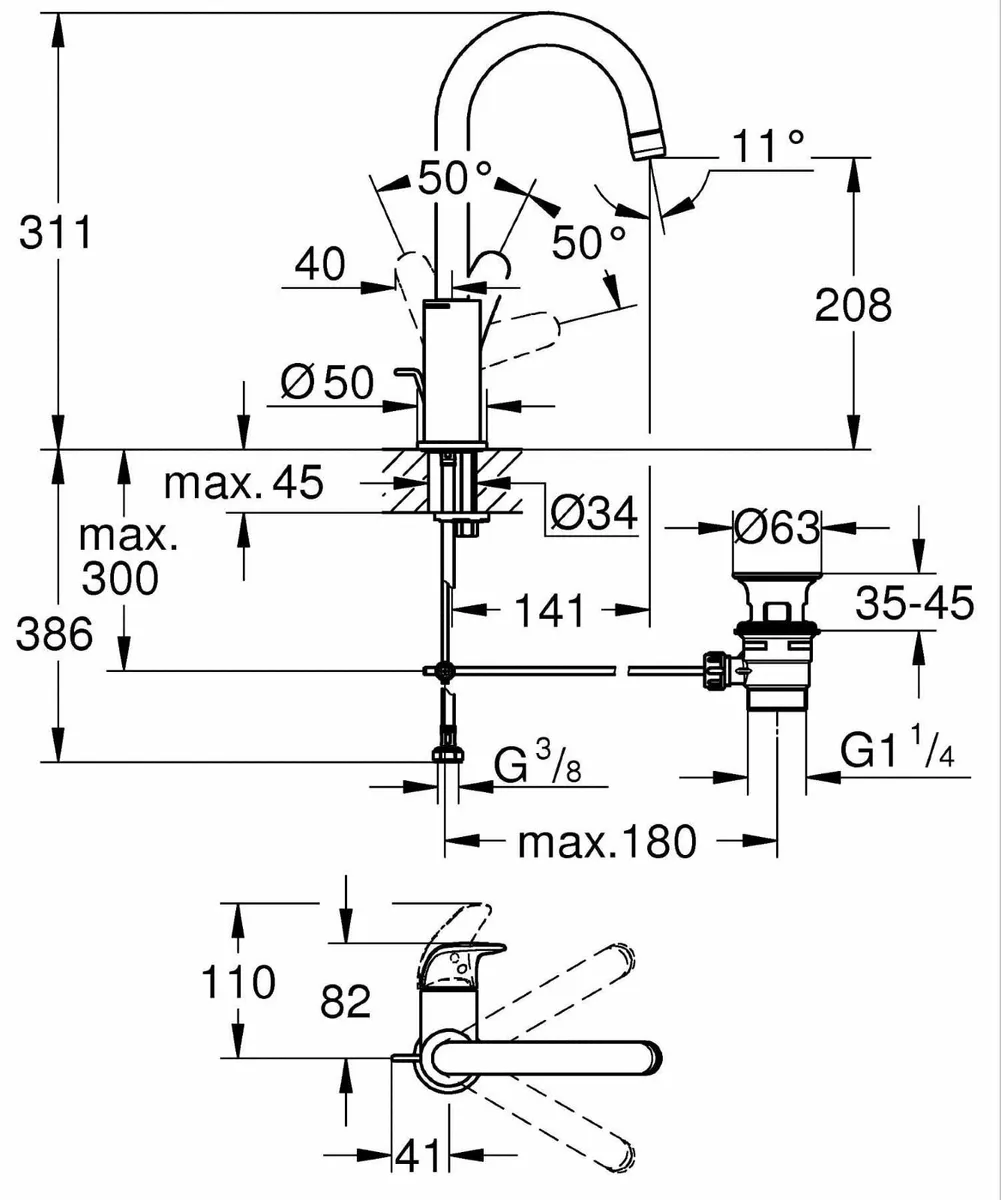 Swift QuickFix – Basin Mixer with Pop-Up Waste - Image 3