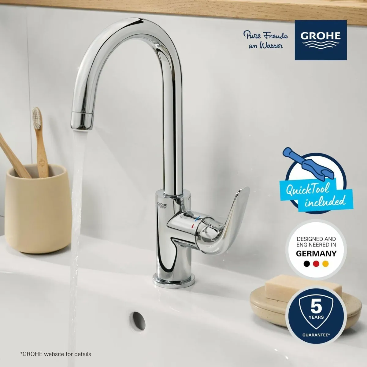 Swift QuickFix – Basin Mixer with Pop-Up Waste - Image 4