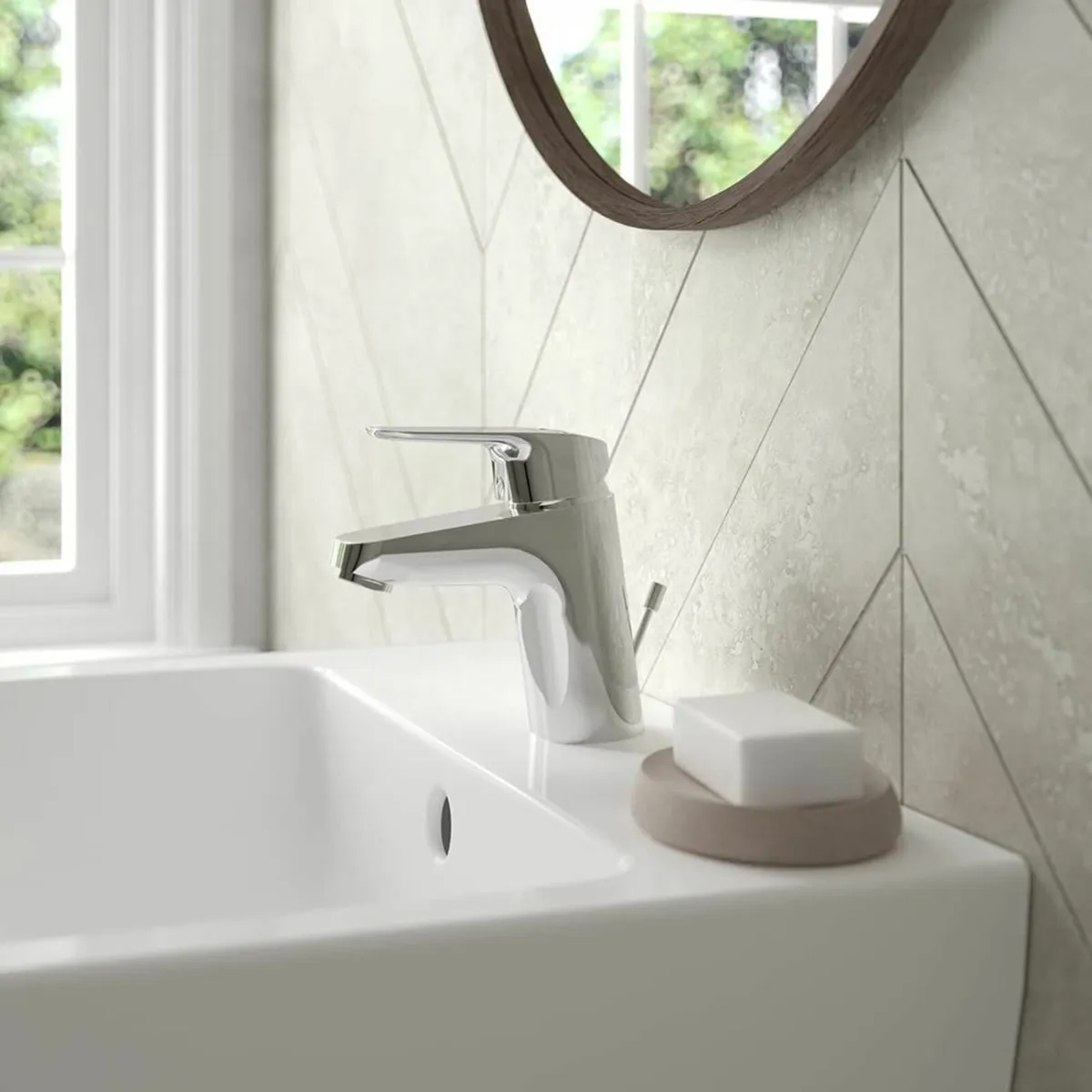 Ceraflex Mixer Basin Tap with Pop Up Waste B1811AA - Image 2