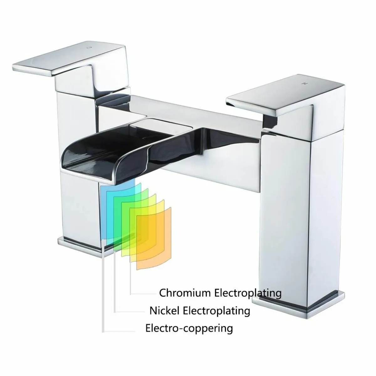 Waterfall Bath taps Bathroom Filler Mixer Tap - Image 4