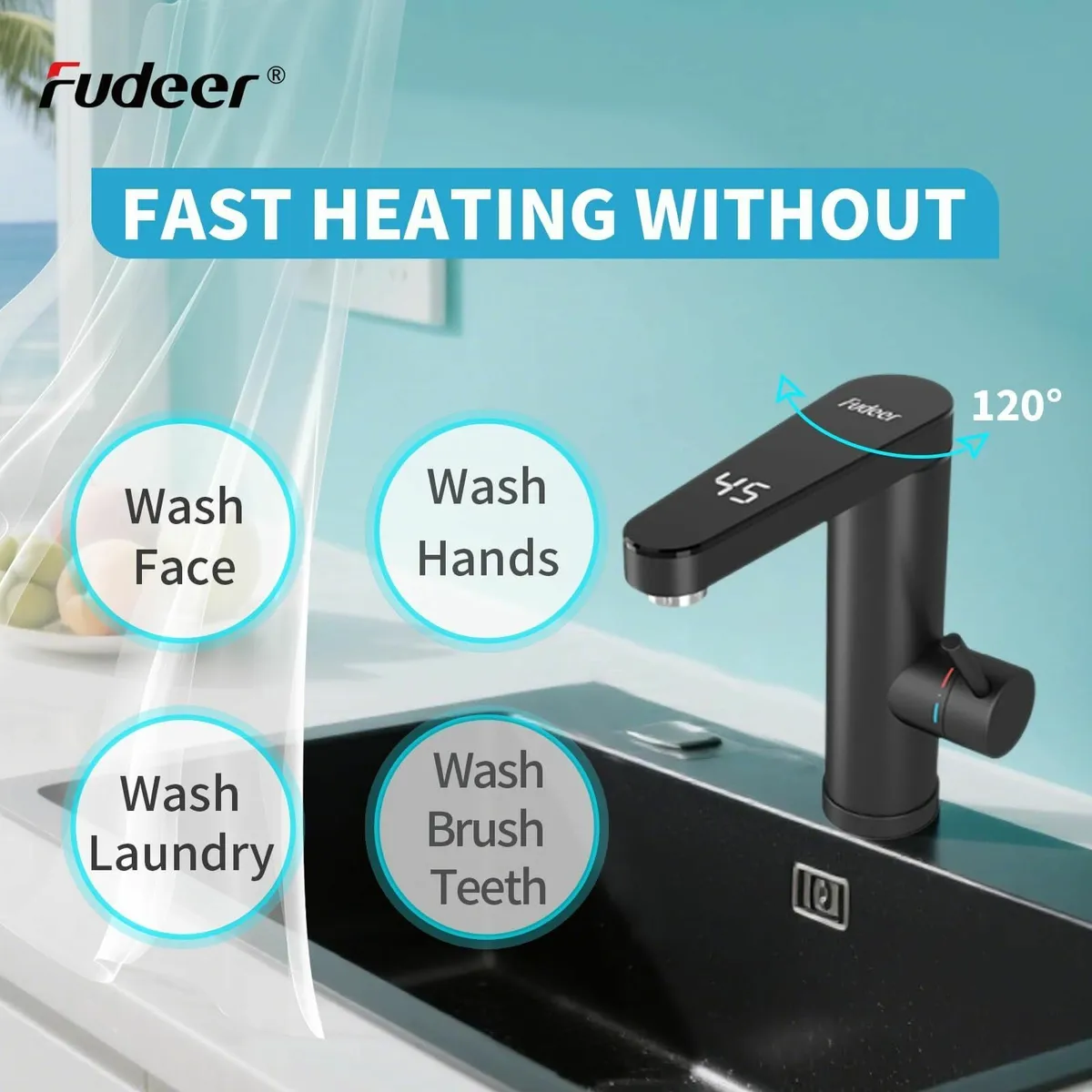 Instant Hot Water Faucet 220V 3.3KW Bathroom - Image 4