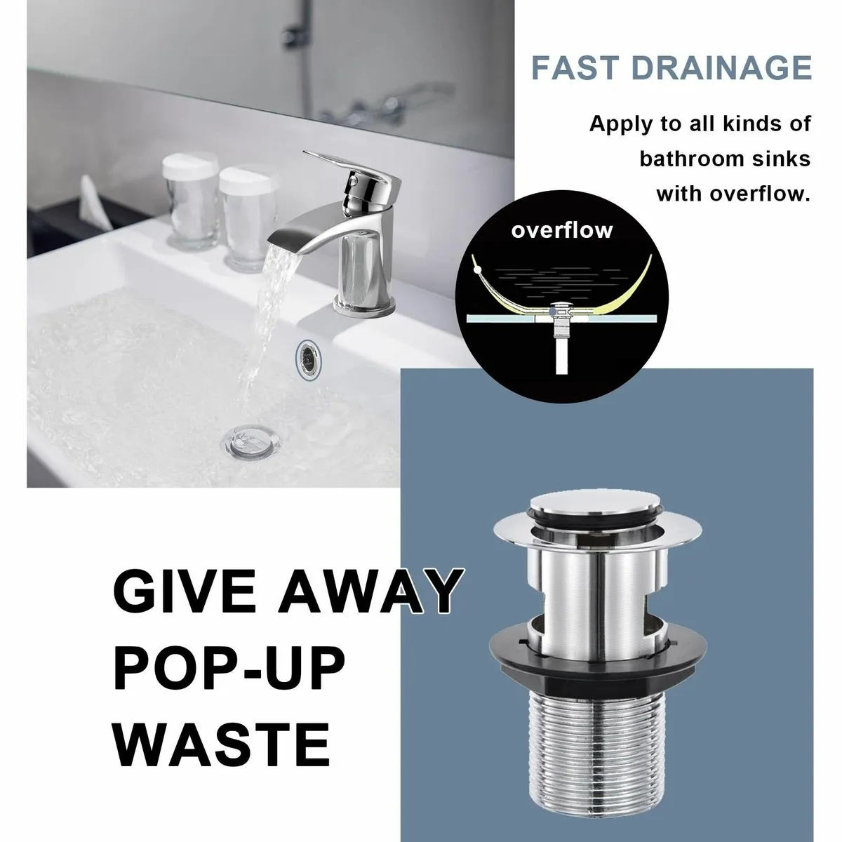 Basin and Bath Mixer Taps with Shower Attachment - Image 4