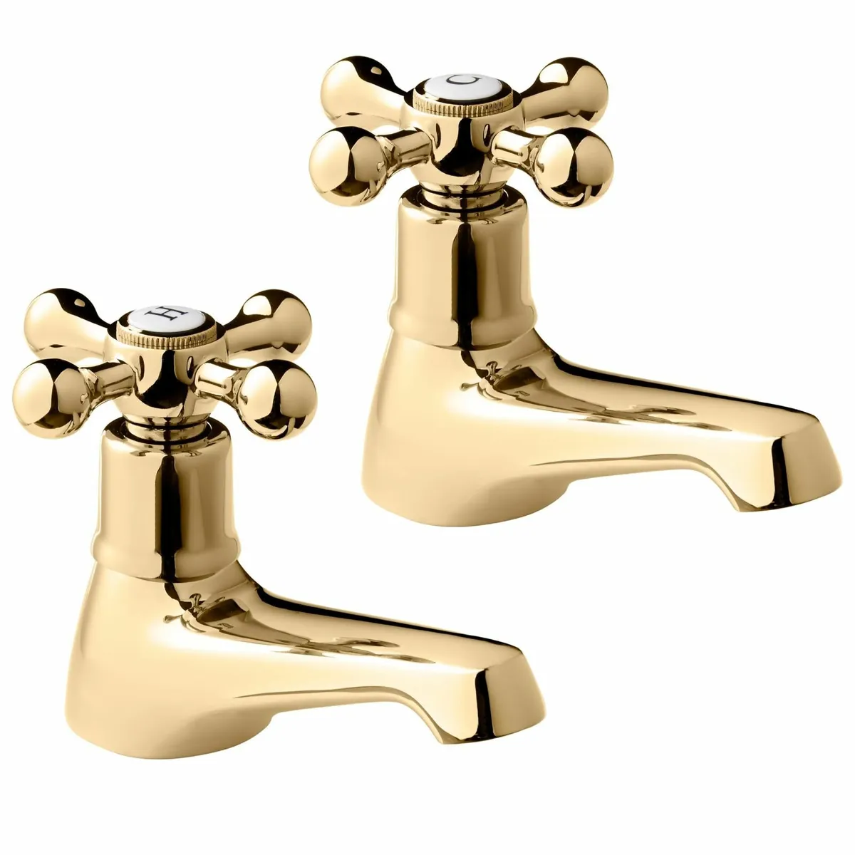 Tudor Basin Taps - Traditional Gold Brass - Image 4