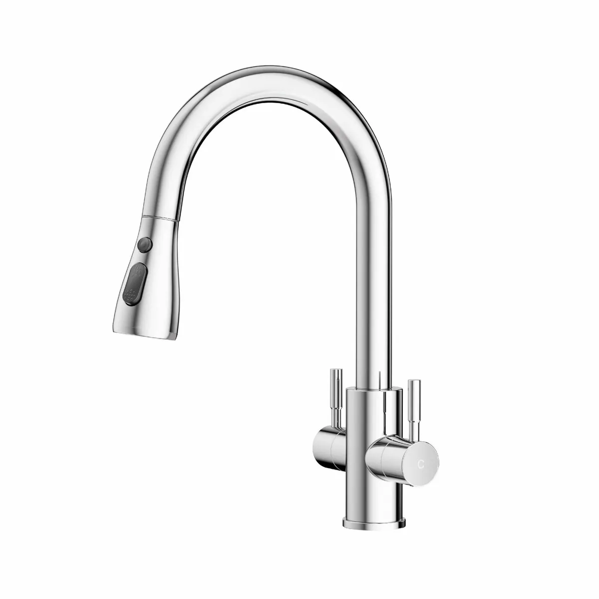 Monobloc Dual Lever 360degreesSwivel Kitchen Sink - Image 1