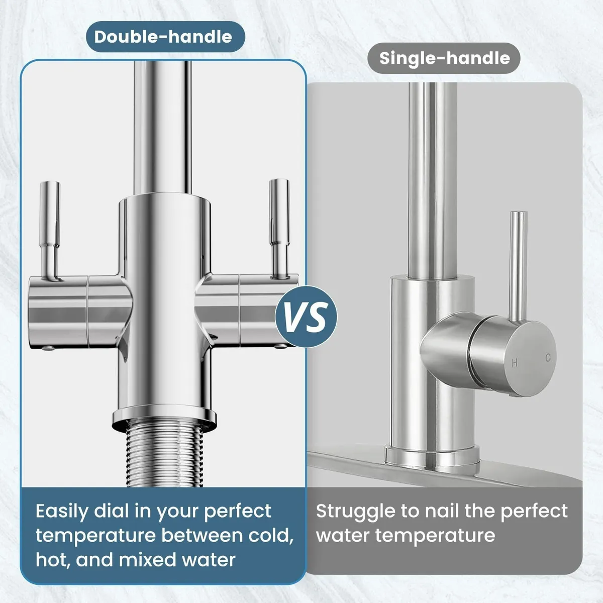 Monobloc Dual Lever 360degreesSwivel Kitchen Sink - Image 4