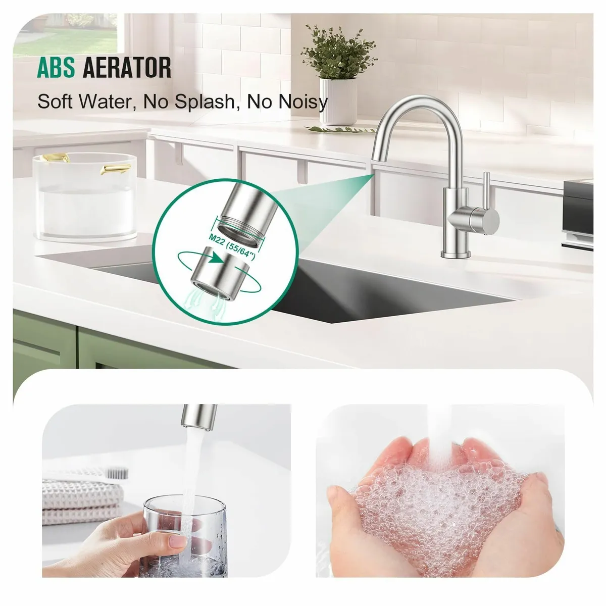 Kitchen Single Handle Mixer Tap Sink Basin Taps - Image 3