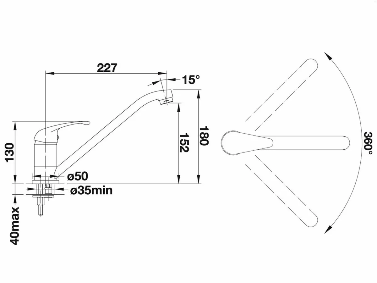 517720 Daras Kitchen Mixer Tap Chrome High - Image 2