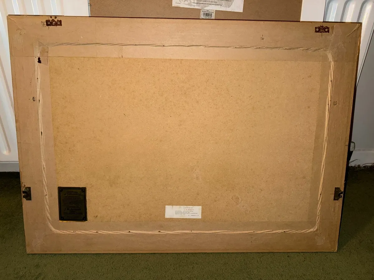 J.R. Annett bevelled mirror 89x64 with cert - Image 2