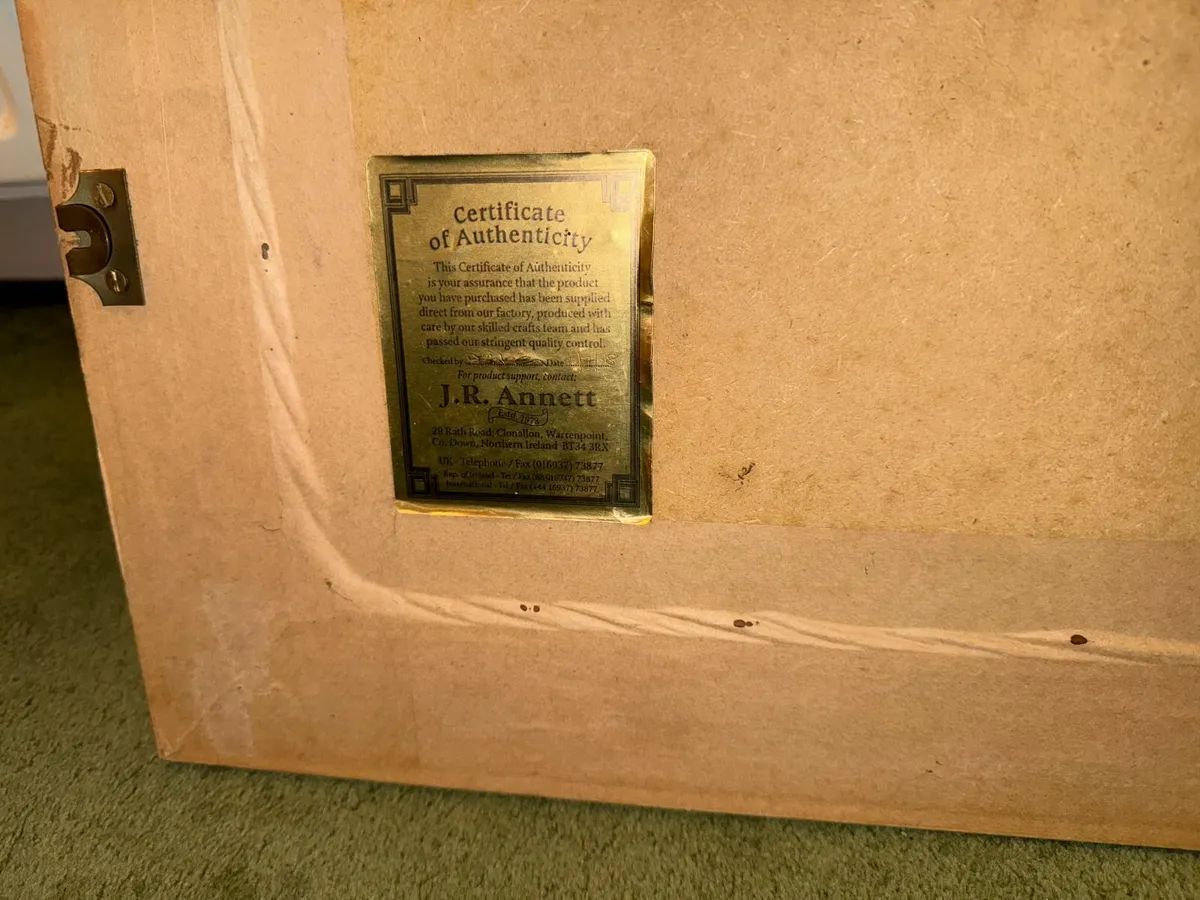 J.R. Annett bevelled mirror 89x64 with cert - Image 3