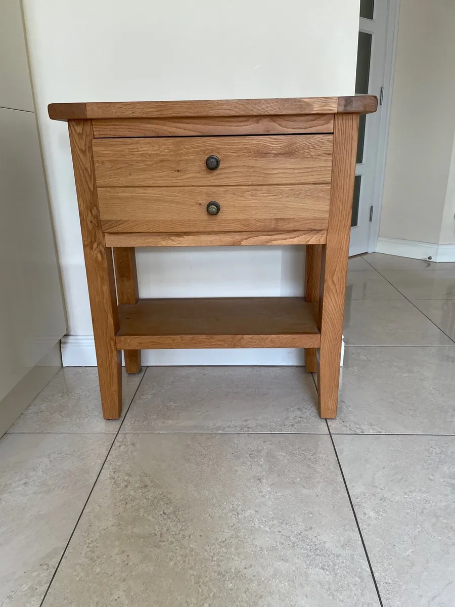 Solid Oak Hall Console Table