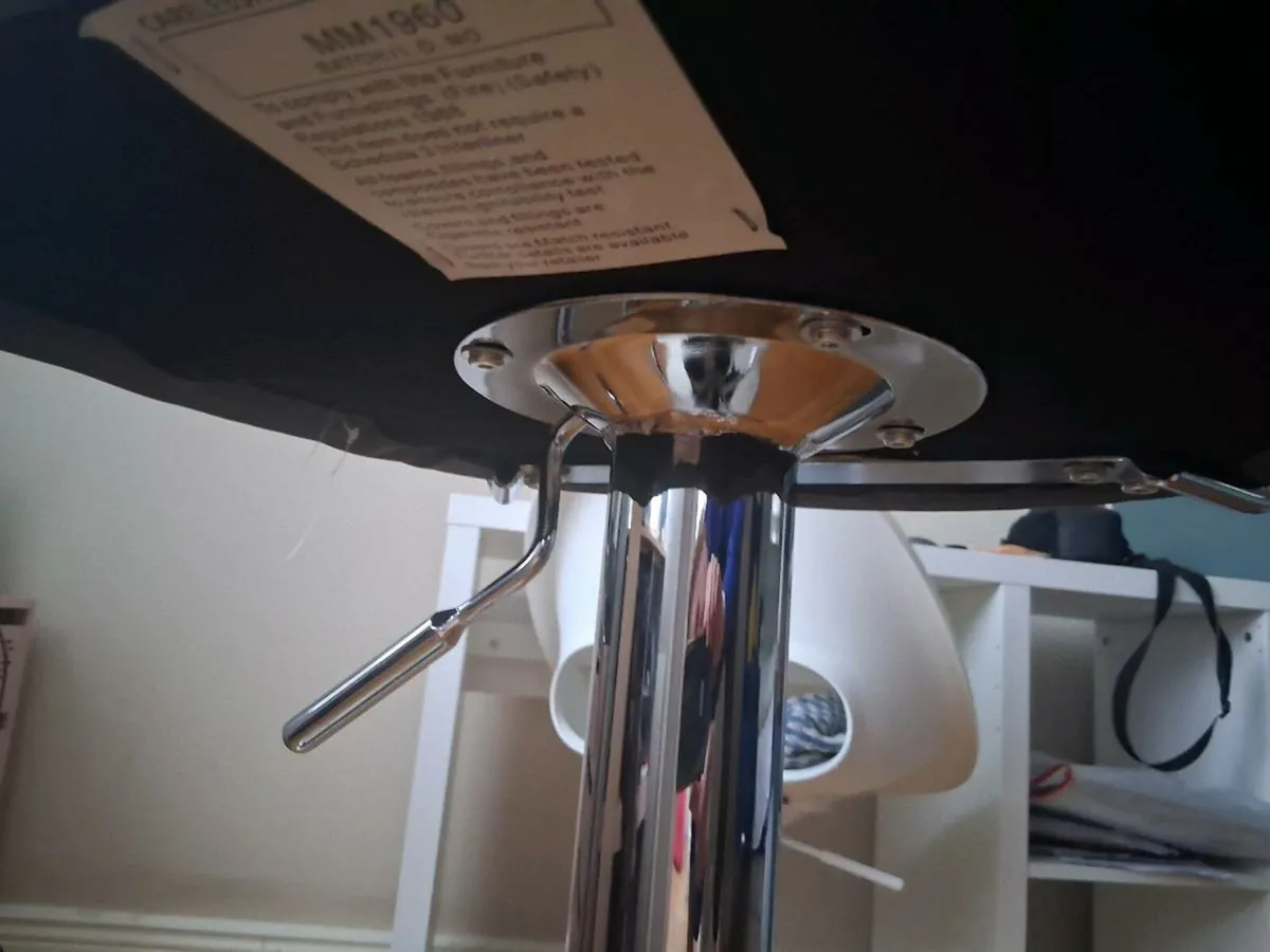 Bar stool - Strong Chrome based Adjustable Height - Image 2