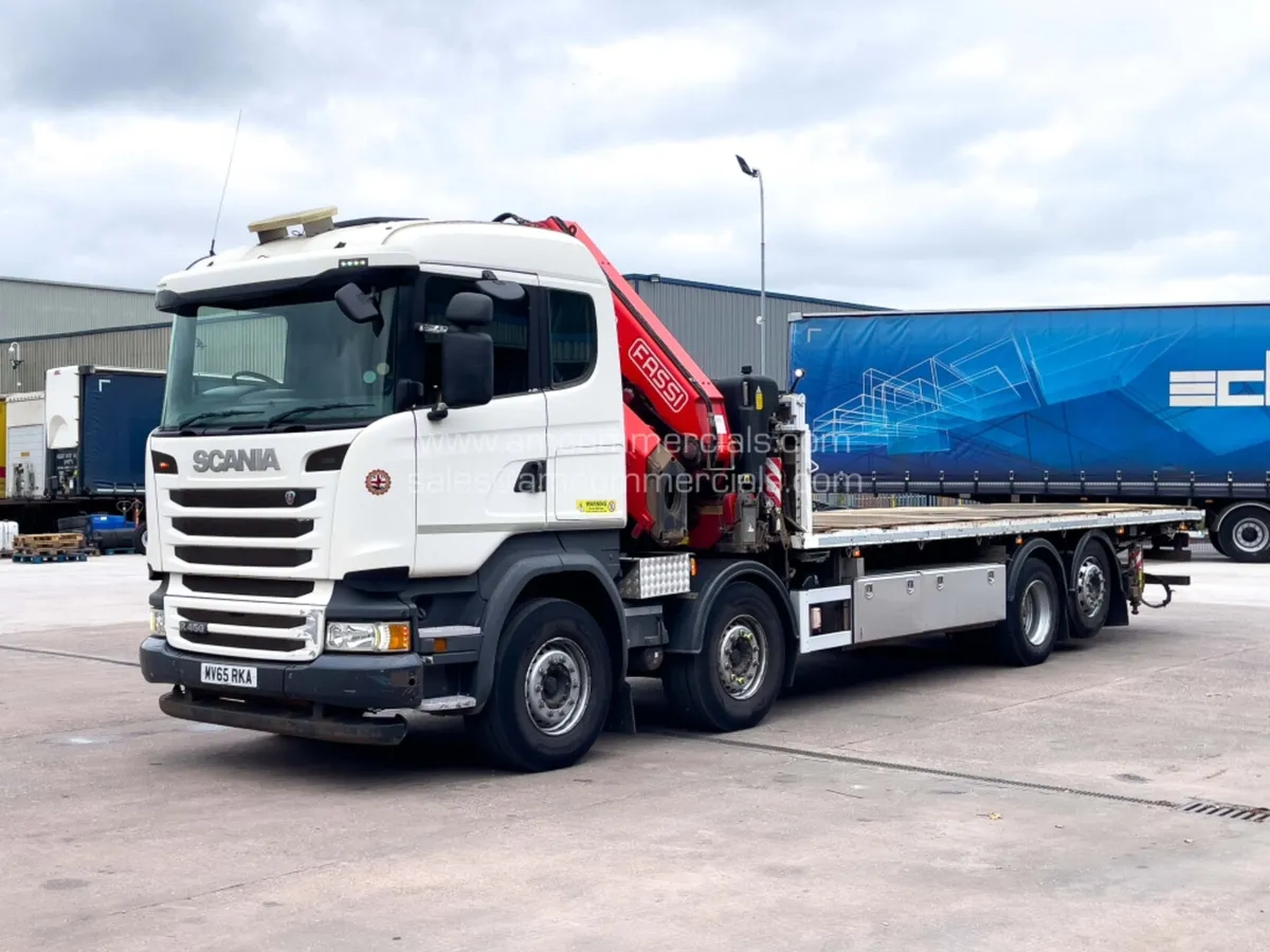 2015 SCANIA R450 CRANE-MOUNTED FLATBED - Image 4