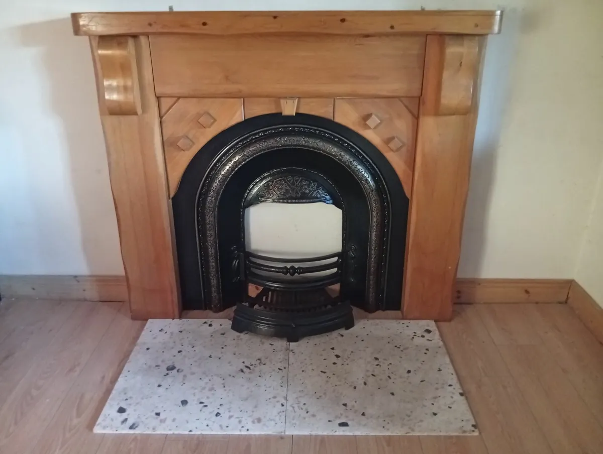 Solid Modern Fireplace Surround+insert - Image 2