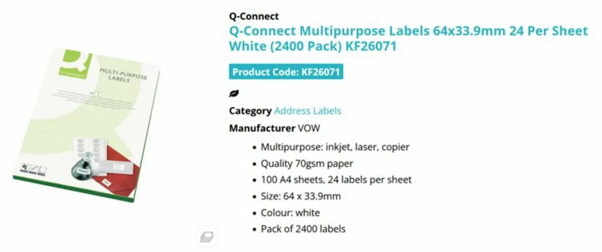 Multi-Purpose labels