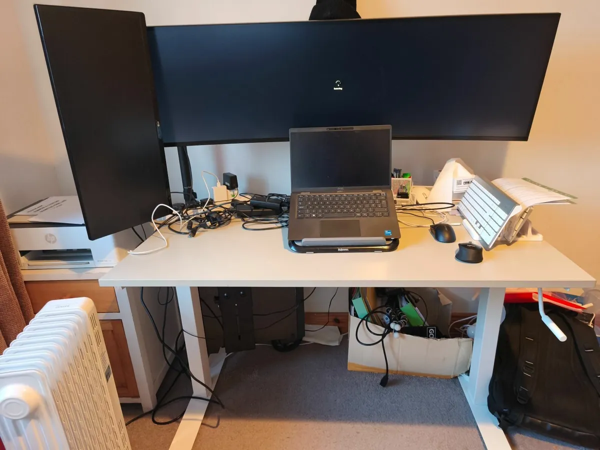 IKEA Office Desk 120*70 CM Beige/White - Image 3