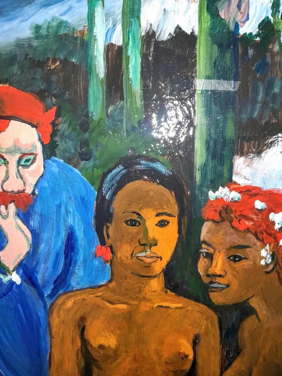 Stunning vintage oil painting after Gauguin - Image 2