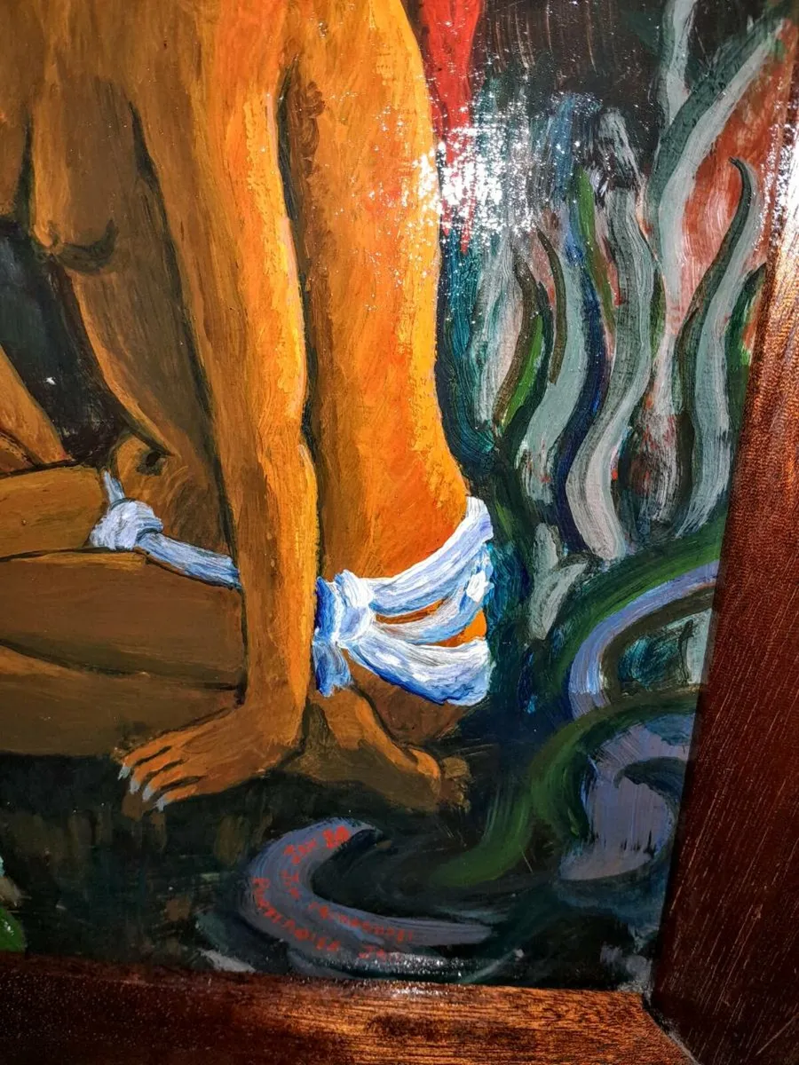 Stunning vintage oil painting after Gauguin - Image 3