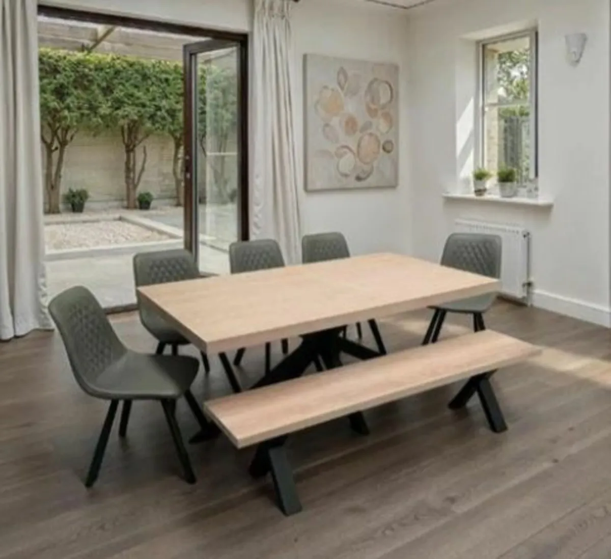 Manor Oak Rectangular 1.8 m Dining Table - Image 1