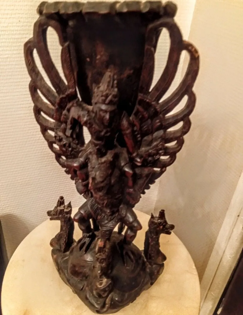 Handcarved wooden statue - Image 1