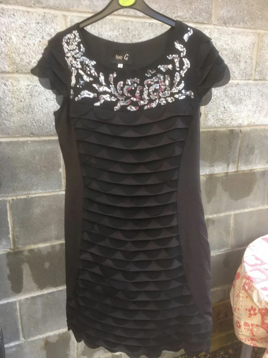 Designer Fee G Dress, Size 10, Black - Image 4