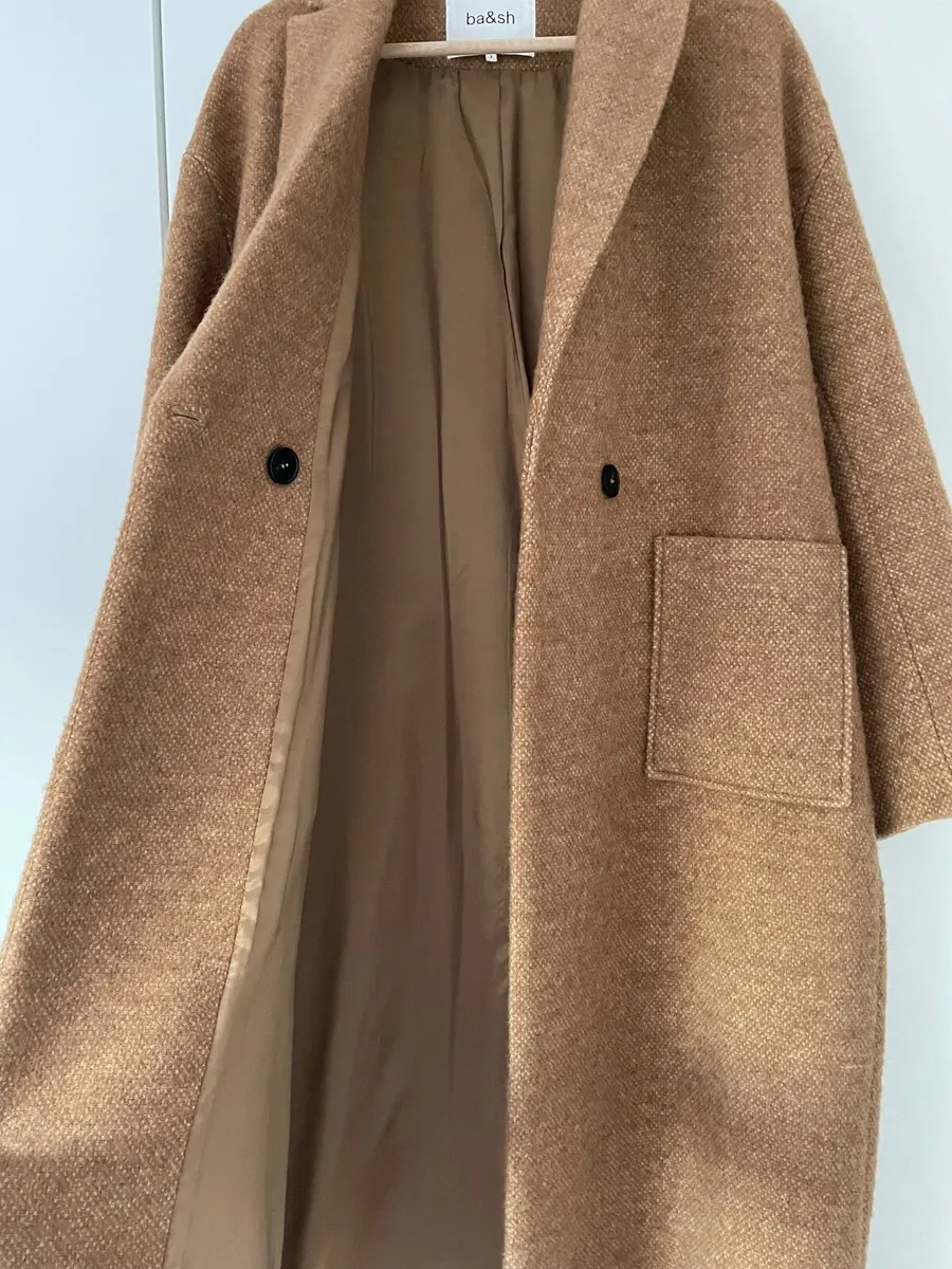 Ba&sh oversized TAO Camel coat - Image 3