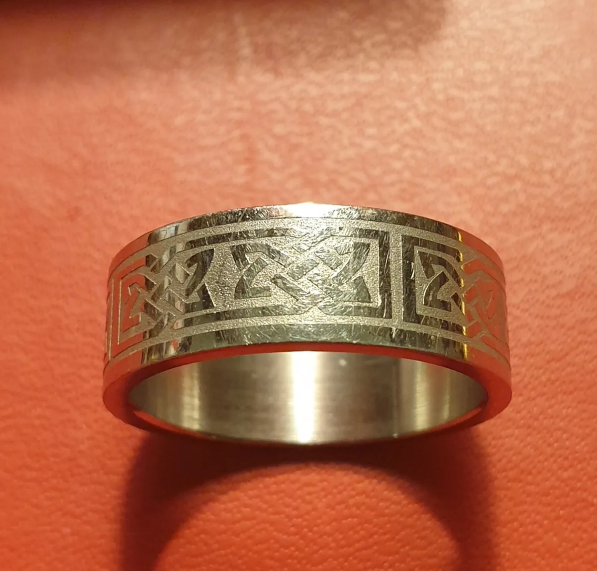 Celtic Design Silver Coloured Band - Image 4