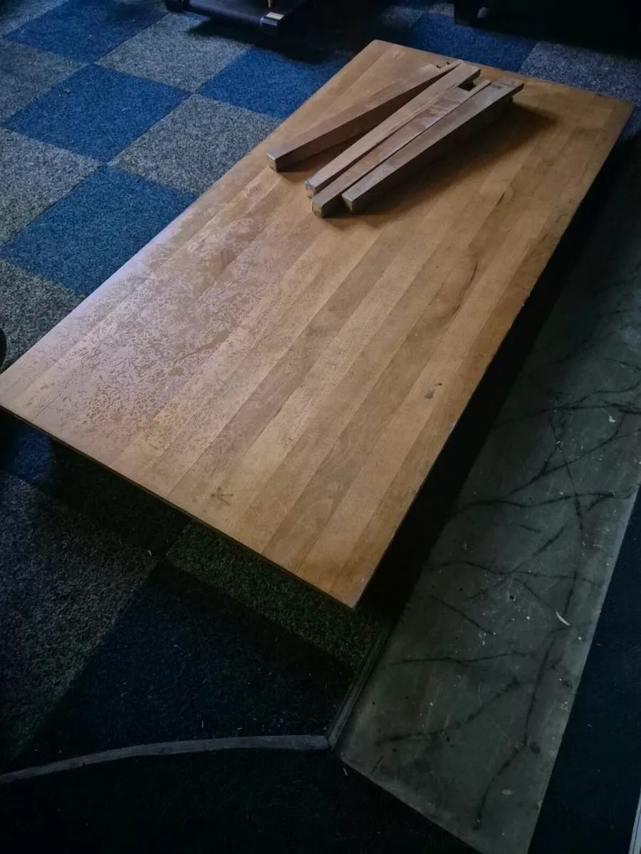 Kitchen table & chairs, large table,2 single beds - Image 2