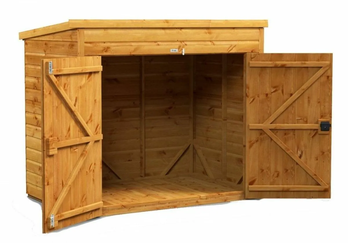 🪵 6×4 Coola Deluxe Timber Bike Shed Holds 3 Bikes - Image 2