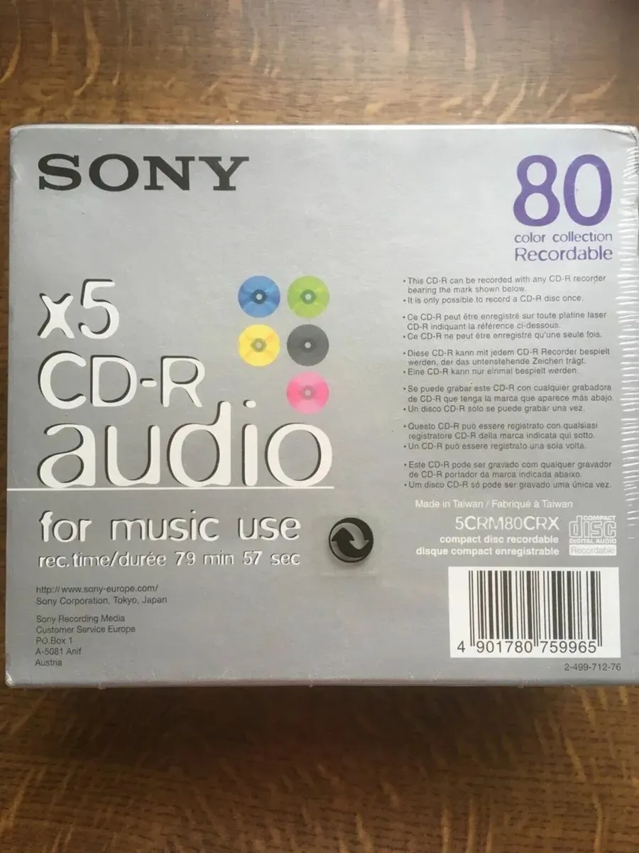 NEW SEALED 3 SONY Blank CD-R Audio CDs - Image 2